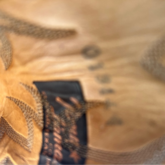 Tony Lama Tan Leather Cowboy Boots - Picture 6 of 8